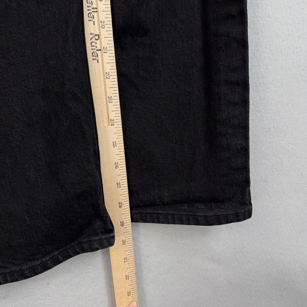 Abercrombie Fitch Jeans Womens 14 Black 90s Curve Love Straight High Rise 32 - Picture 13 of 15